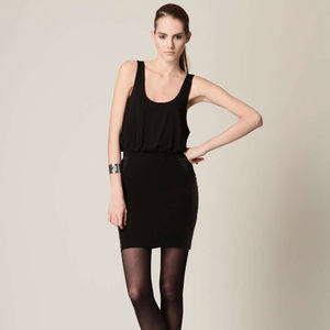 Alice + Olivia Leather Panel Dress